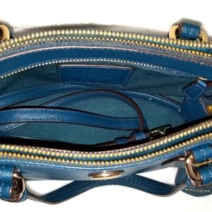 Blue Leather Coach Satchel